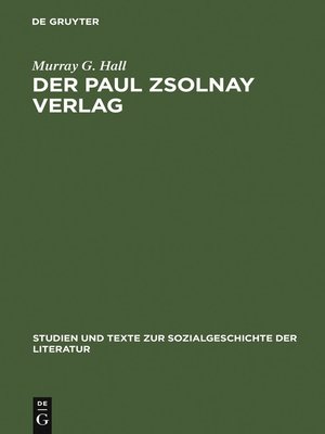 cover image of Der Paul Zsolnay Verlag
